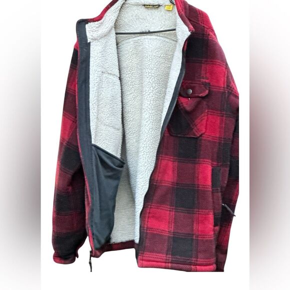 Cabelas Y2K Mens Sherpa Lined Hunting Coat Lumberjack Buffalo Plaid Size XL - Picture 3 of 14